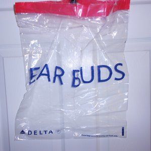 100 Plastic Draw String bags 17X14" Delta Airline